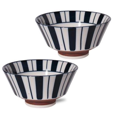 Minoru Pottery Mino Ware Suzu 130 Tea Bowl Jugusa Set of 2