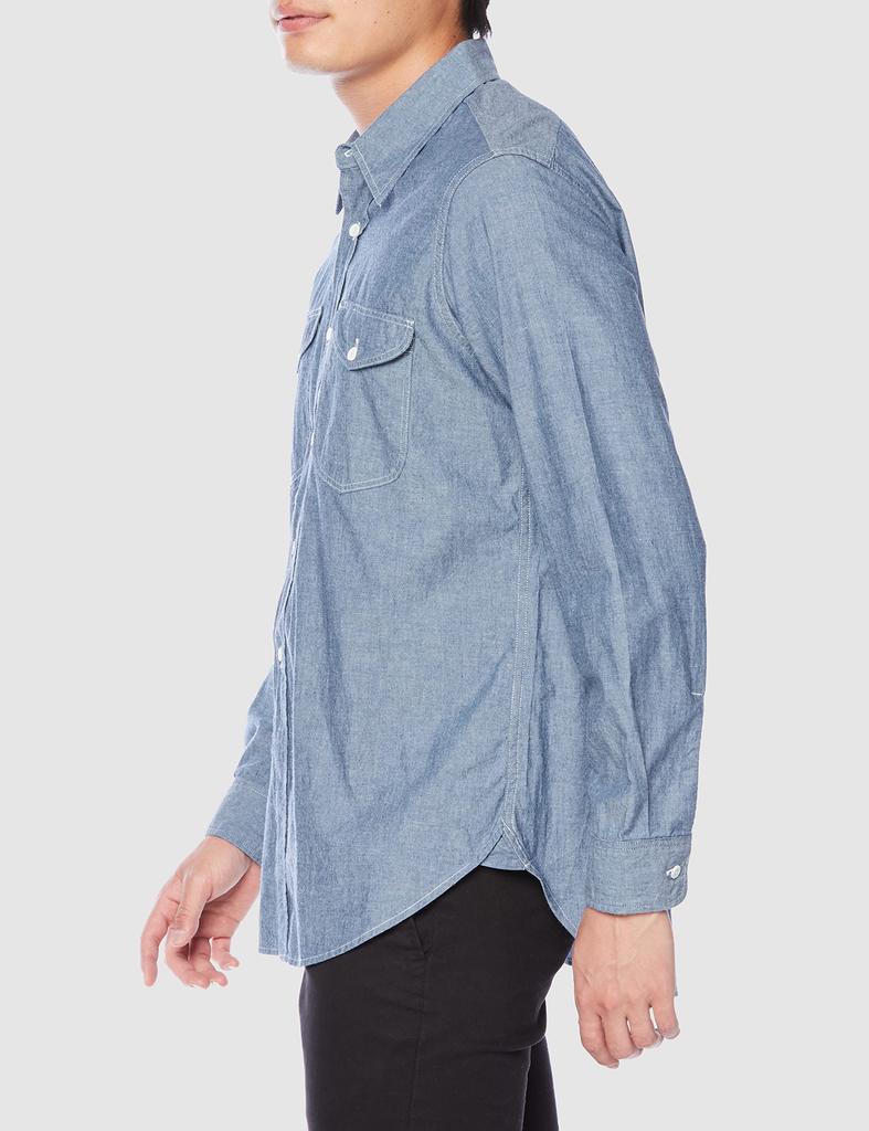 Lee Official Long Sleeve Denim Work Size XL Men's Shirt, Navy,