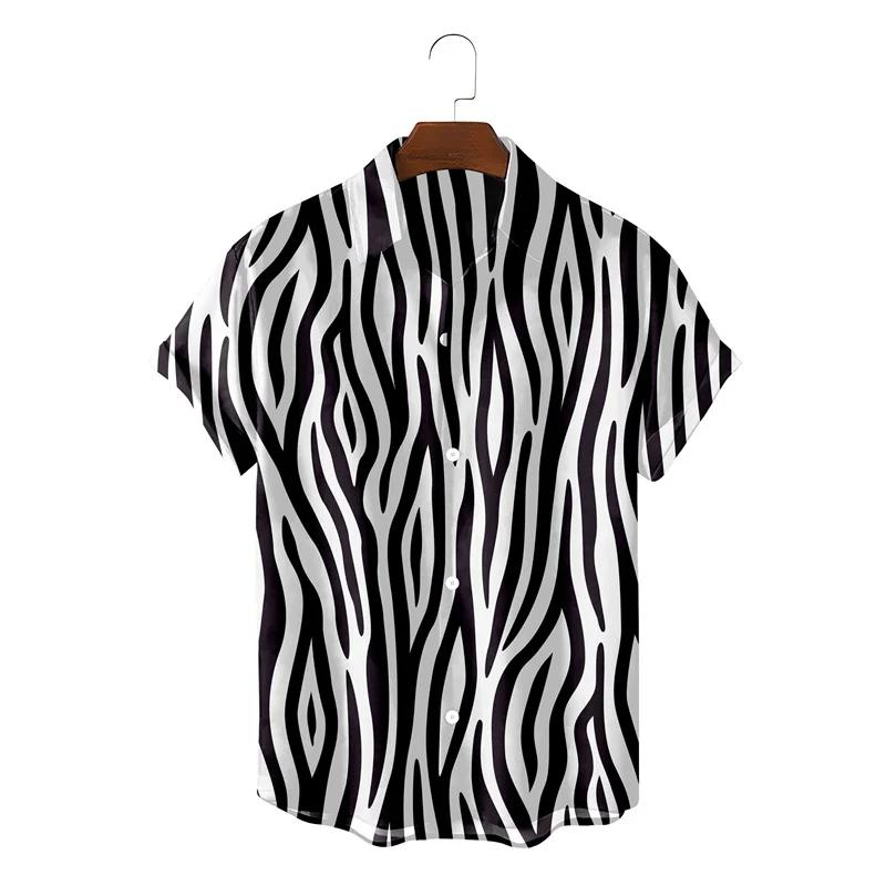 Summer Fashion Shirts For Men Streetwear Leopard Print Shirt Summer Harajuku Womens Clothes Blouse Camisa Masculino