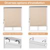 Outdoor Roller Blind 2.5 X 1.6 m with Crank Handle, Aluminium and 280g/M² Polyester, Cream