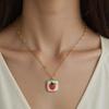 Floral Charm Necklace Adjustable Plant Series Collarbone Chain Flower Pendant Neckchain Daily Accessory Gift