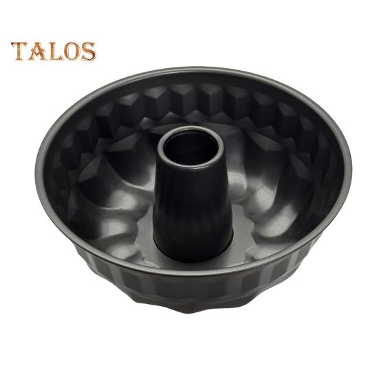 

9,5-дюймовая форма для выпечки с антипригарным покрытием, рифленая круглая форма для выпечки фунтовых кексов, чизкейков, желе, желатина, прочная форма для выпечки с легкосъемным покрытием чёрный