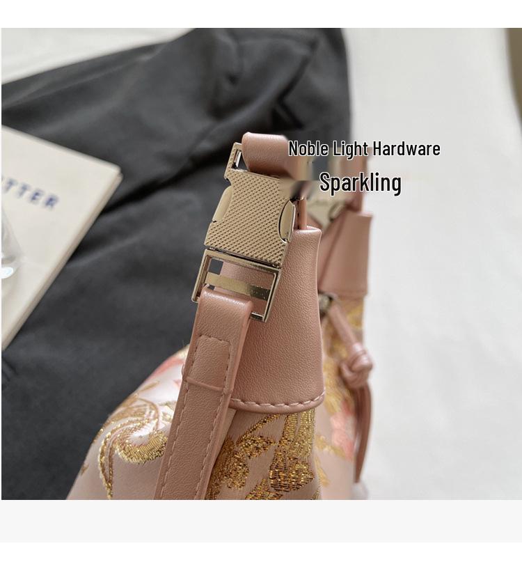 Chinese Embroidery Women's Versatile Underarm Crossbody Handbag