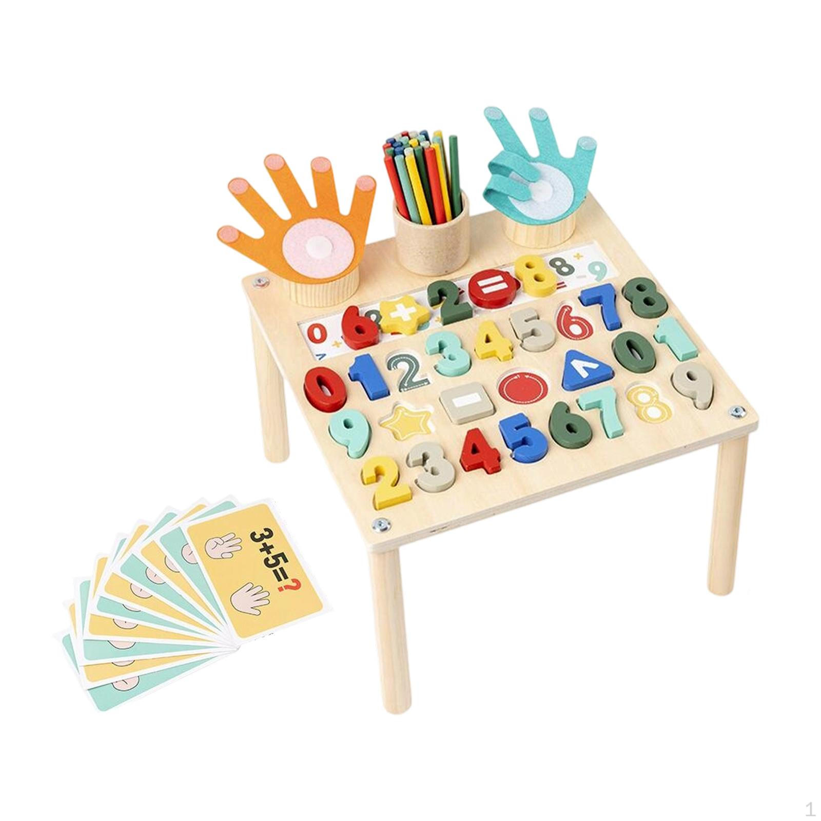 Activity Table Made of , Math Learning Toy, Development, Center for Preschool Children, Number Board
