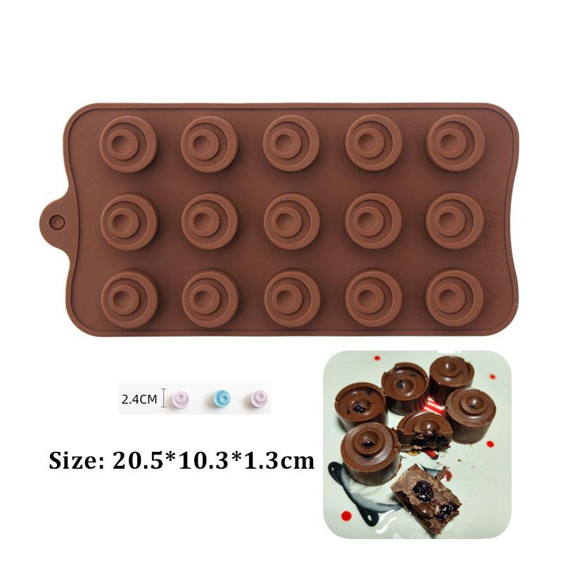 30-58 Chocolate Mould Handmade Candy Jelly Pudding Mold Flower Heart Shape Silicone Moulds Baking Tool
