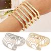 Het mode Unisex Geometrisk Urholkad Guld Silver Armring Punk Manschett Vridet Armband
