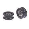 4X19X8.5Mm Pom Delrin Plastic U Groove Roller Guide Wheel 624 Bearing Pulley R3Mm Track Delrin Wrapped Pulley