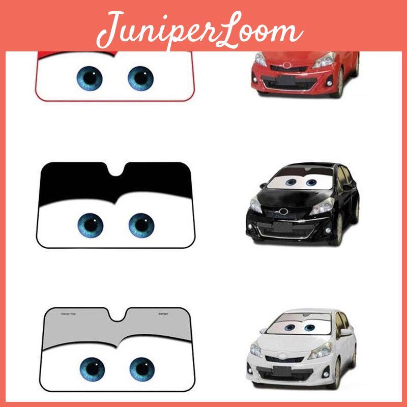 Alufolie Cartoon Auto Windschutzscheiben-Sonnenschutz Große Augen Autos Frontscheiben-Visier