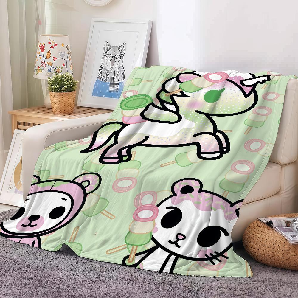 Trendy Brand T-tokidokis Cartoon Cute Blanket Warm And Soft Suitable For Bedroom Living Room Sofa Bed Office Travel Camping