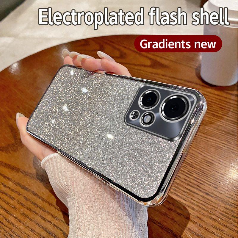 

Для Honor 90 GT Чехол Honor MAG-AN00 Чехол для телефона Блестящий Глиттер Гальваническое покрытие Силикон Объектив камеры Мягкая Задняя крышка For Honor 90 GT