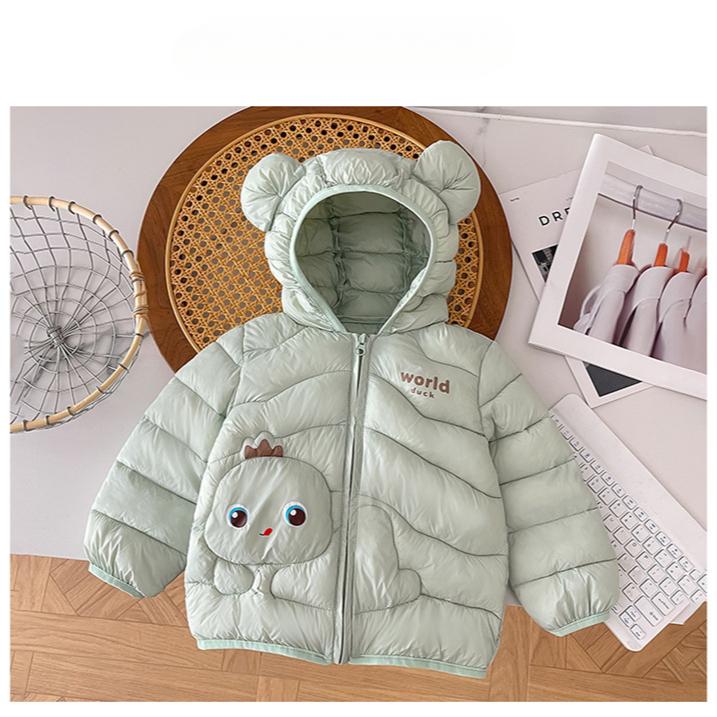 Kinder Nezha verdickte kurze Baumwolljacke Herbst und Winter Jungen niedliche Cartoon-Print Mäntel Mädchen warme Kapuzenjacken