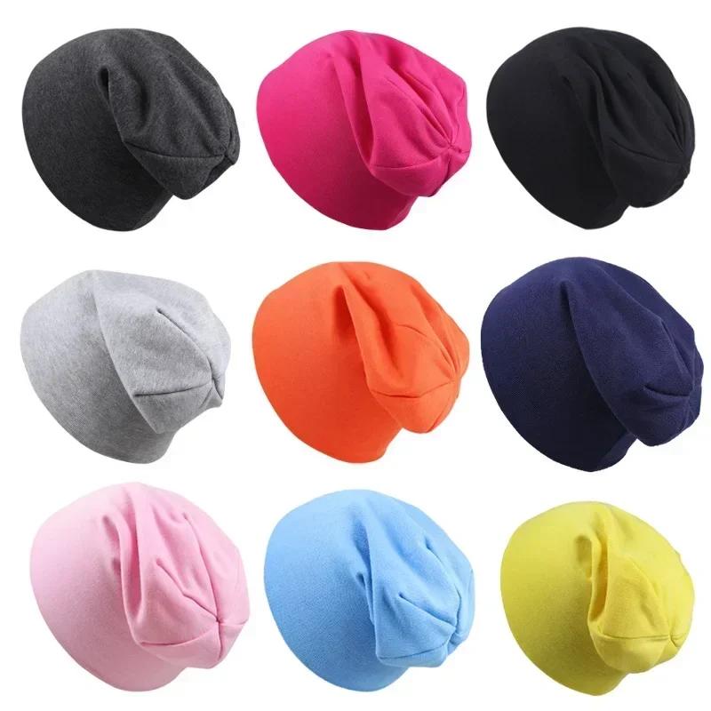 0M-4Y New Baby Street Dance Hip Hop Spring Autumn Hat Scarf for Boys Girls Knitted Cap Winter Warm Solid Color Children