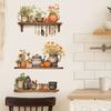Painted Green Plants Flowers Potted Kitchen Utensils Kitchen Home Beautification Wall Stickers