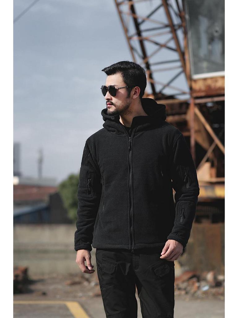 Veste polaire à capuche pour homme: Épais et fin pour le temps froid