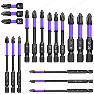 5-6PC Upgraded High Hardness And Strong Magnetic Bit 25/65/70/150mm Non-slip Cross High Hardness Electric Hand Drill Screw Set
