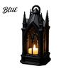 Decorative Desk Accessory Gothic Cathedral LED Candle Lantern Church Shaped Flameless Tealight Lamp Luminous Figurine for Home Spooky Vintage