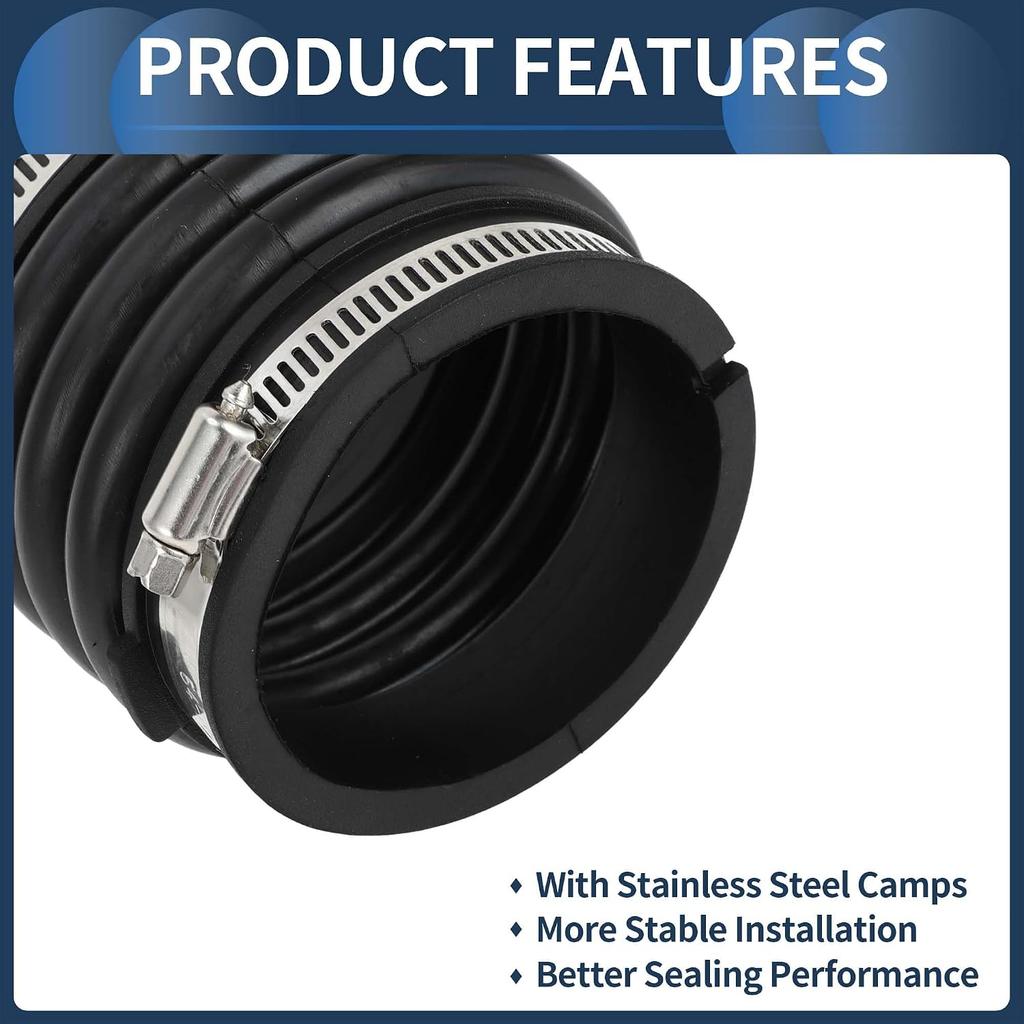 Air Intake Hose Tube with Clamps, No.17881AA010 for Toyota Camry 2002-2006 for Lexus ES330 V6 202 3.3L 2004-2006 Black, 1 Pc