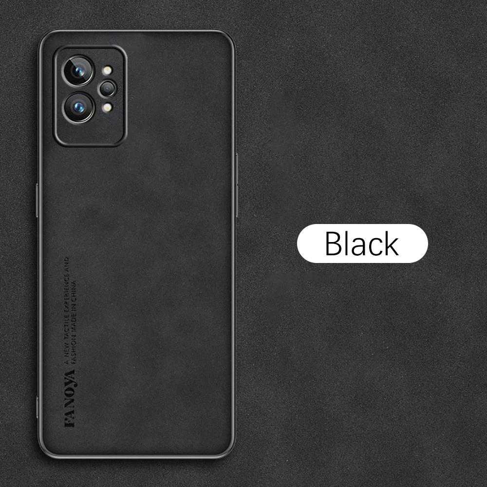 

Realm GT 2 Pro Case Lambskin Leather Soft Silicone Frame Back Cover For Realme GT2 Pro 5G Camera Shockproof Coque Realmi GT2Pro For Realme GT2 Pro