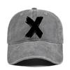 Washed x silk screen baseball cap yellowstone retro peaked cap men's and women's washed distressed sun hat cotton none