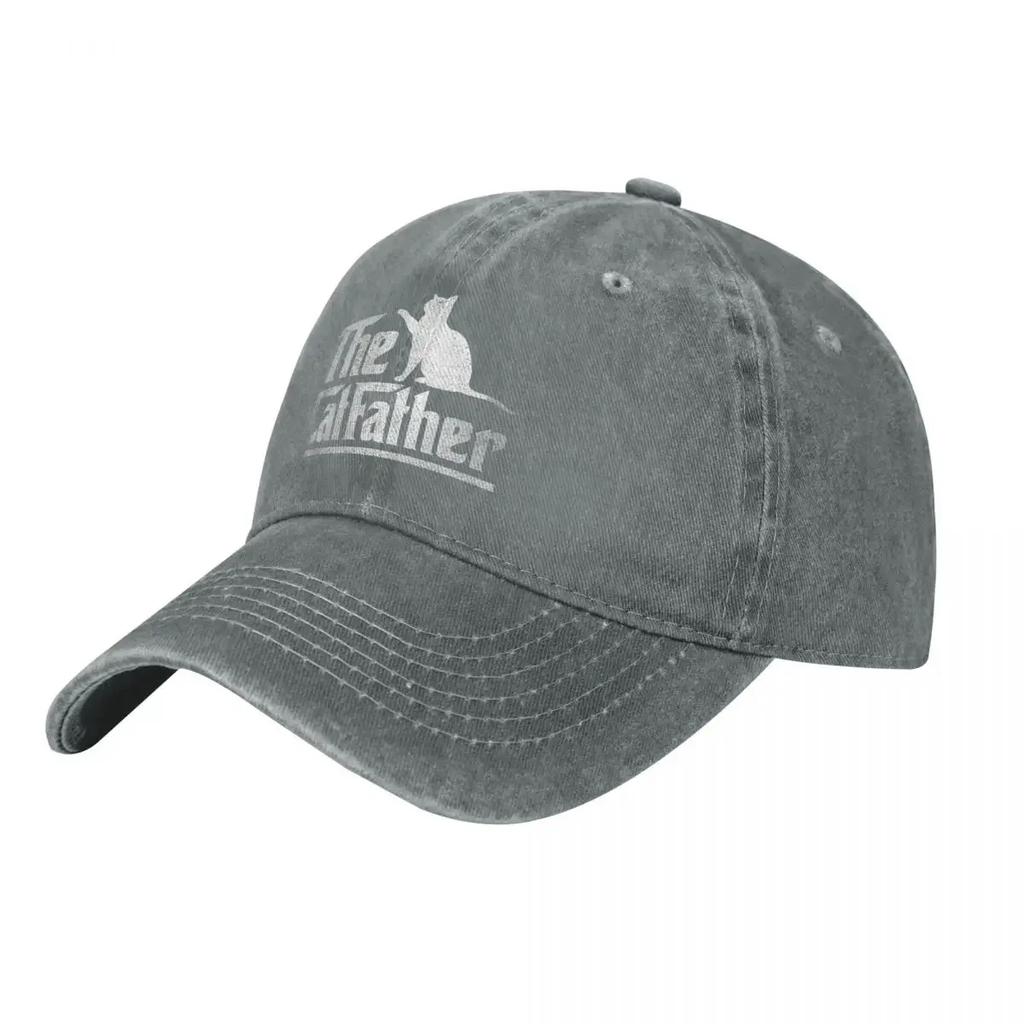 3D Cat Father demin Cap Breathable Design Mens Hats Baseball Cap Men