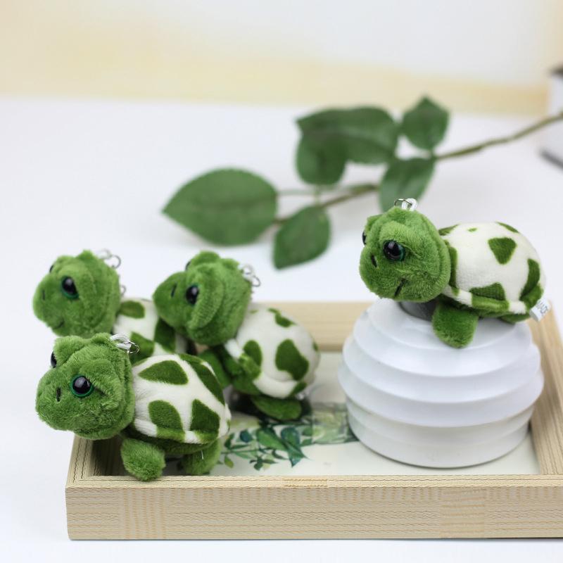 Cute Cartoon Mini Turtle Doll Keychain Pendant Girl Woman Bag Doll Plush Toy Key Ring Jewelry Small Gift Sea Animal Charm