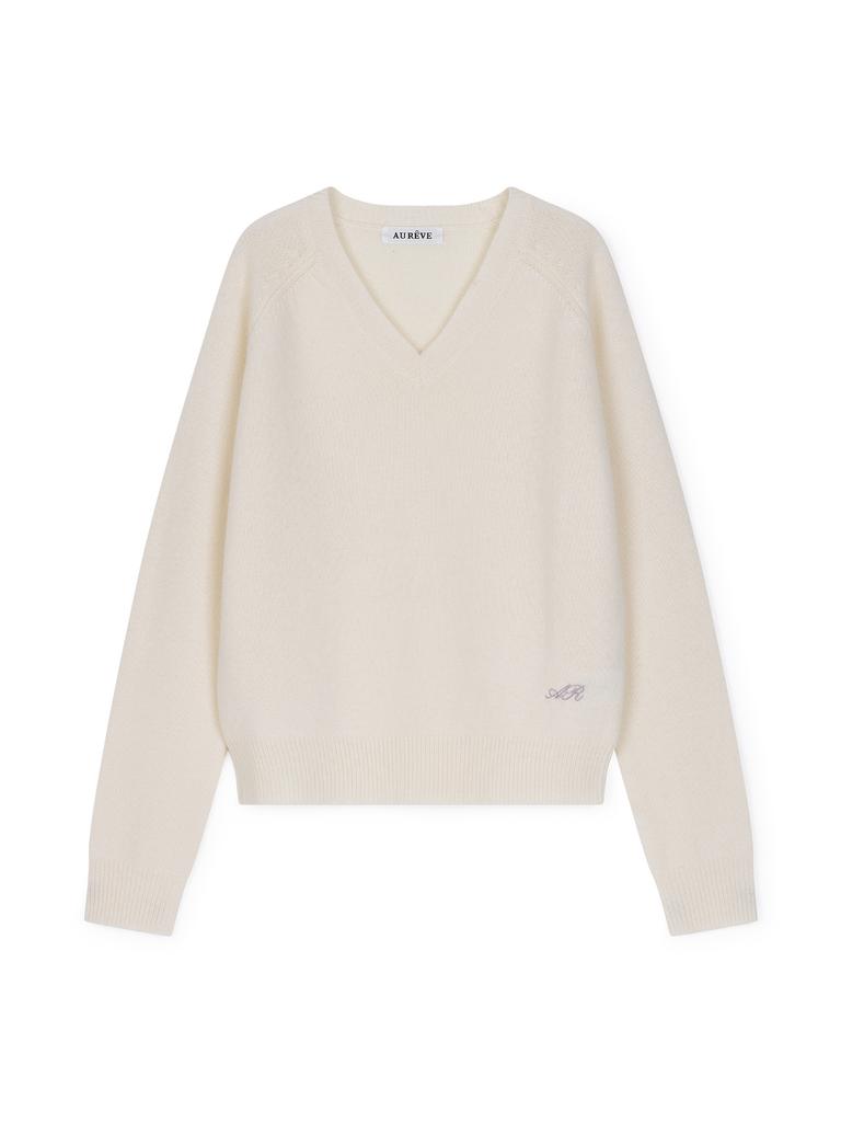 Ohebeu Madeleine V-Neck Pullover Ecru