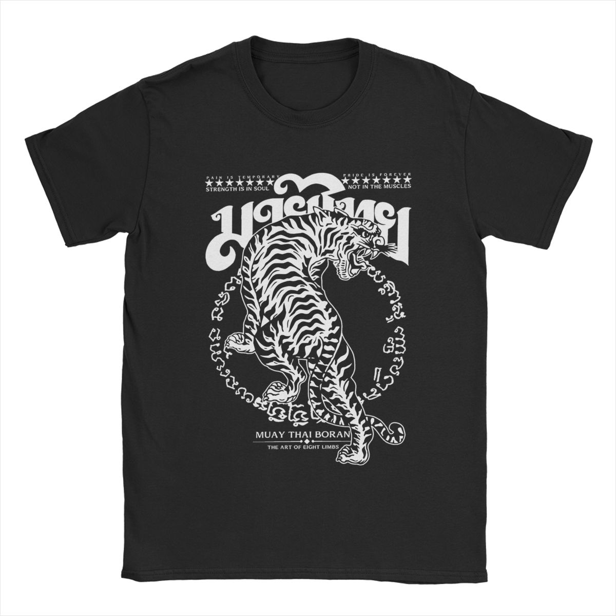 

Мужские футболки Muay Thai Sak Yant Tiger Unique 100% Хлопковая футболка с коротким рукавом Боксерские футболки с круглым вырезом Одежда Лето XXL