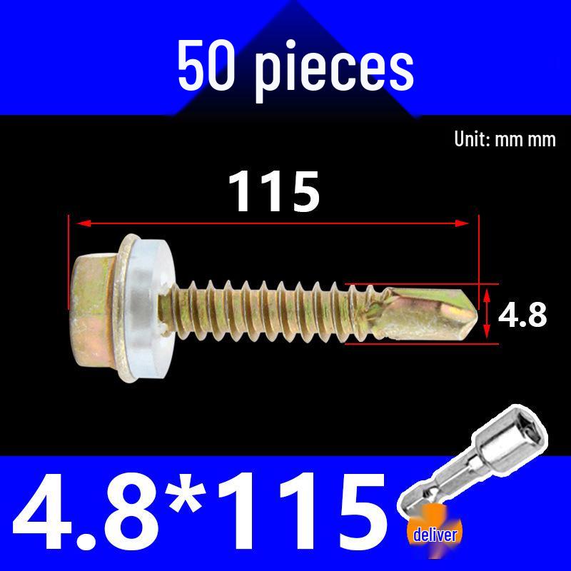 KI9S Stainless Steel Self-Drilling Hex Screw for Tile & Iron, M4