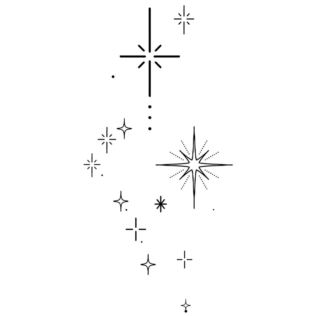 Advanced Sense Domineering Personality Thorn Totem Ribbon Sun Moon Stars Flower Lines Tattoo Sticker