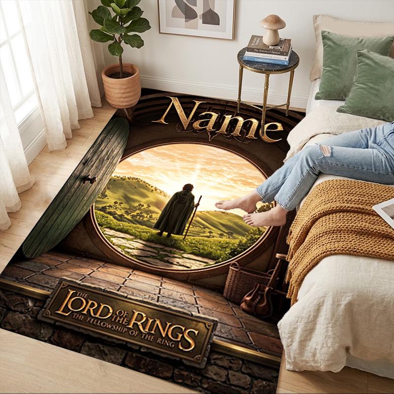 Custom Hobbit Door Area Rug Living Room Nonslip Soft Carpet For Bedroom Game Playroom Sofa Office Home Decor Doormat Christmas Gift C10329