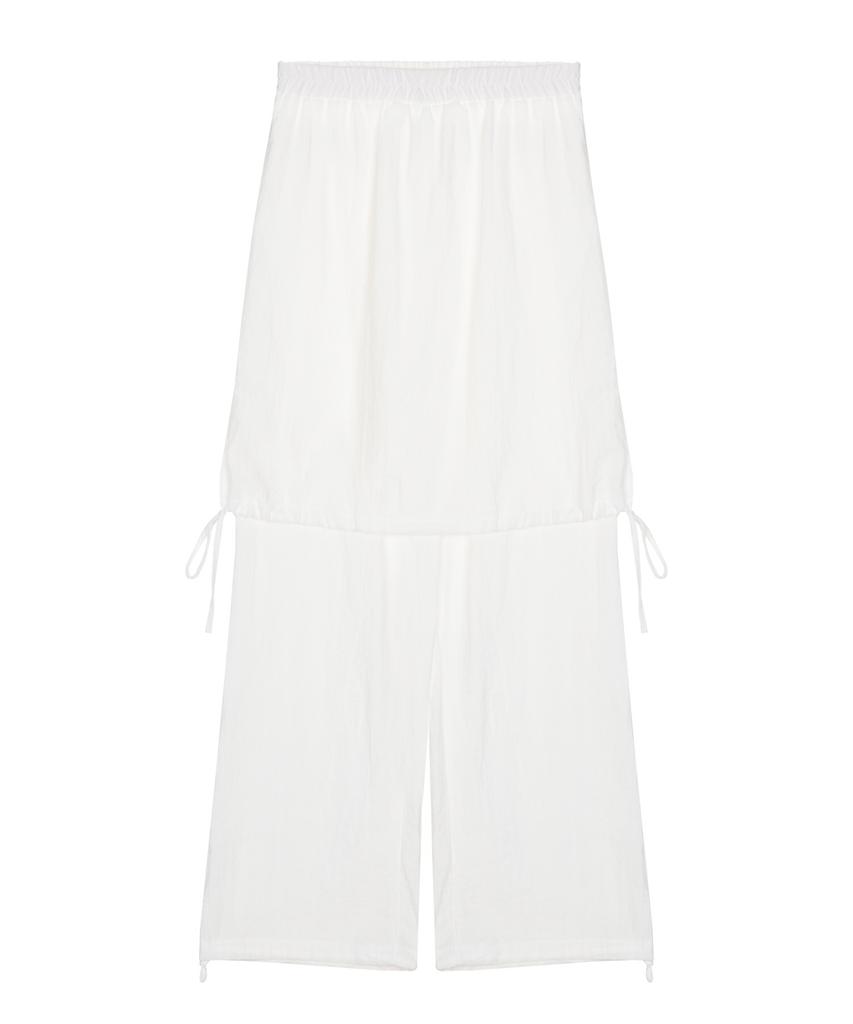 Nigaennikol Layered String Wrap Skort_Ivory