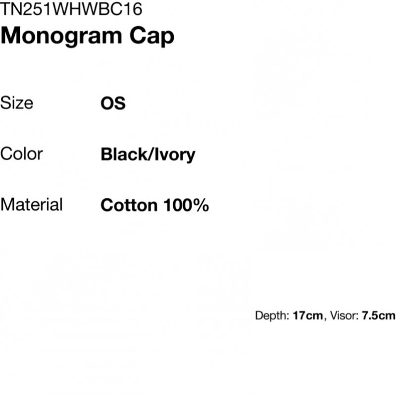 ThIs Is Never That Monogram Cap Black Ivory