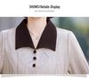 Spring & Autumn 2025 Women's Petite Shirt Collar Dress for Middle-Aged and Elderly - Fake Two-Piece Design