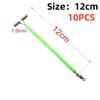 10Pcs T-Shape 3 Way Rolling Fishing Swivel Cross Line Steel Wire Leader Arm Fluorescent Balance Connector Saltwater Rig Tackle