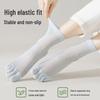 Miiow Women's Breathable Mesh Five-Toe Mid-Calf Socks (5 Pairs)