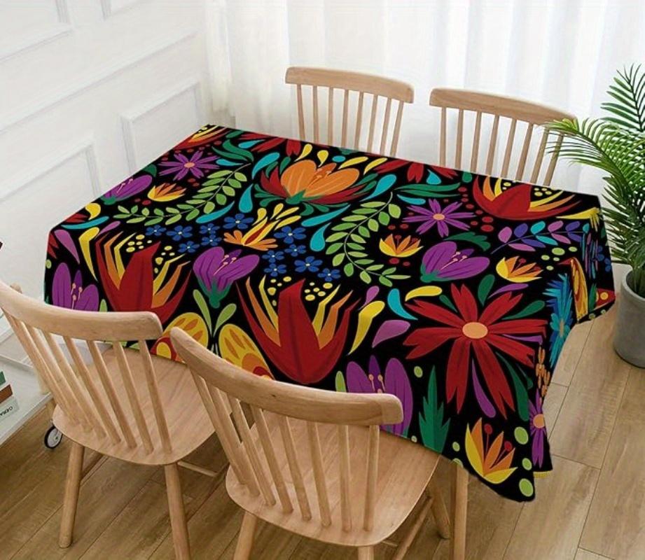 Mexicaanse Dag van de Doden Rechthoekige Tafelkleed voor Tafeldecoratie Feestelijk Waterdicht Herbruikbaar Tafelkleed voor Tafels Keuken Eetkamer 140x300cm