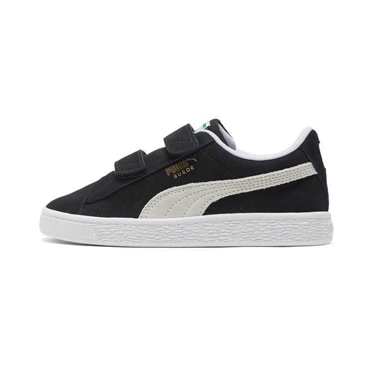 

Puma Suede Classic Xxi Velcro Casual Durable Low-Top Kids Skate Shoes Kids sneaker White Black 380563-01 32