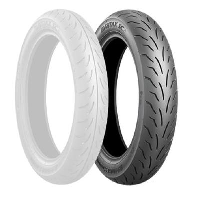 Pneu de Motocicleta BATTLAX SC BIAS Traseiro, 120/70-12 51L, Tipo Sem Câmara (TL), SCS60015