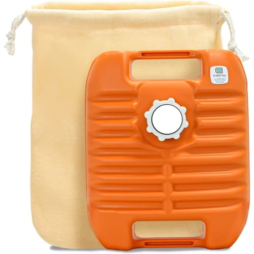 Miyake Chemical 1.7L Polyester Hot Water Bottle with Double Bag, TP-0430, Orange