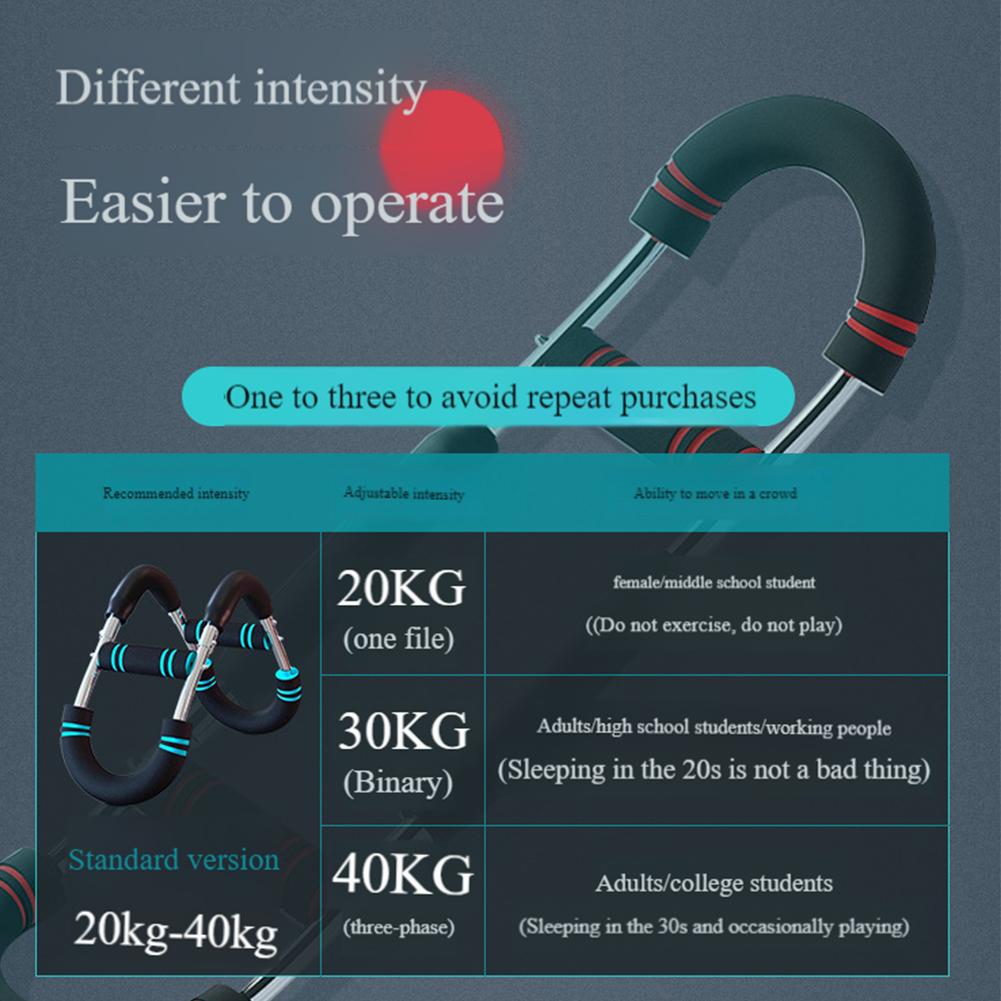Wrist Strength Trainer Adjustable U-Shaped Arm Trainer Home Fitness Chest Expander Twister Arm Exerciser Hand Gripper Strengths
