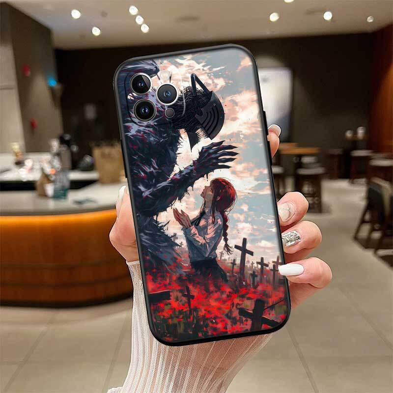 C-Chainsaws Denji Shockproof Phone Case for Redmi Note 8 8T 9 9A 9C 9T 9S 10 11 11S 10C 10X 10A 10T Pro Max Plus Prime