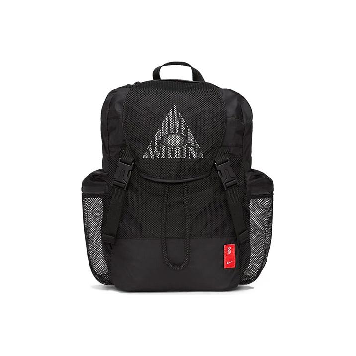 Nike Kyrie Series Brand Logo Button Casual Sports Backpack Unisex Backpack Black Pepper-Red CU3939-010 Black Pepper Red