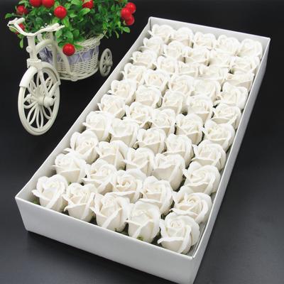 50pcs Handmade Soap Roses, 4 Layer Roses, DIY Flower Head, Wedding Rose Flowers Decor, Valentine's Day Romantic Bouquet