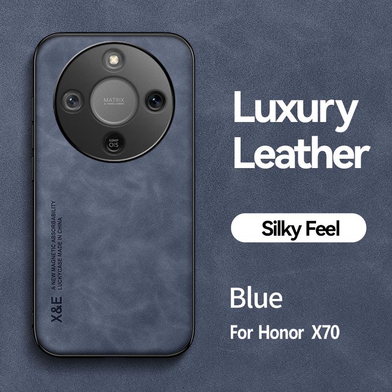 

For Honor X70 X70i Magnetic Wear-Resistant Lenses All-Pack Sheepskin Anti-Drop Anti-Fingerprint Phone Case For Honor X70