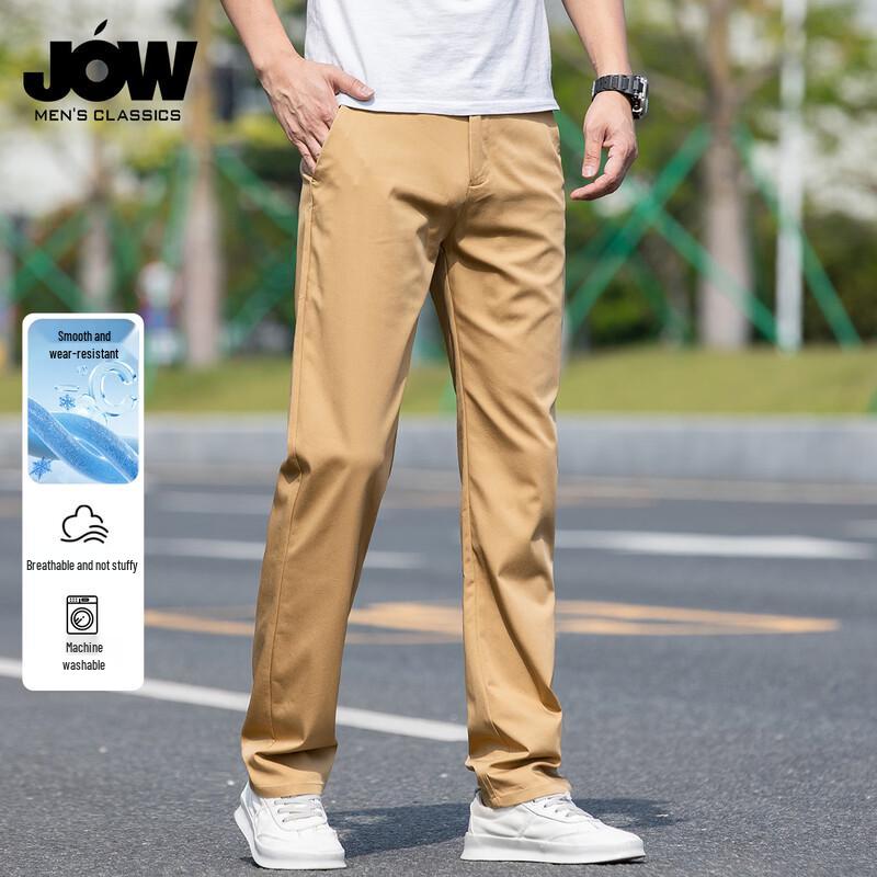 JOW Men s Spring/Summer Straight-Leg Business Casual Pants 30