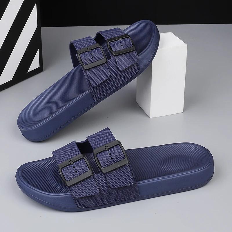 Men's Sandals Men's Slippers Beach Shoes Unisex Wear-resistant Non-Slip Shoes for Men Soft and Comfortable Non-Slip Thick Bottom