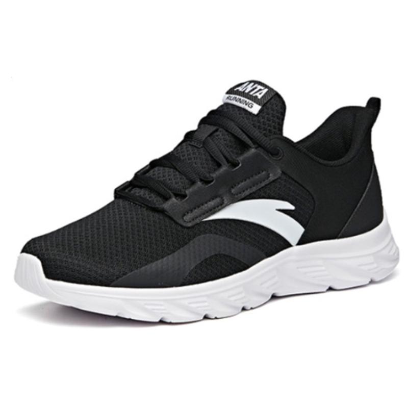 Anta Running Collection Cushioning Anti-Slip Wear-Resistant Breathability Low-Top Running Shoes Men's Black White Sneakers 912045523-2
