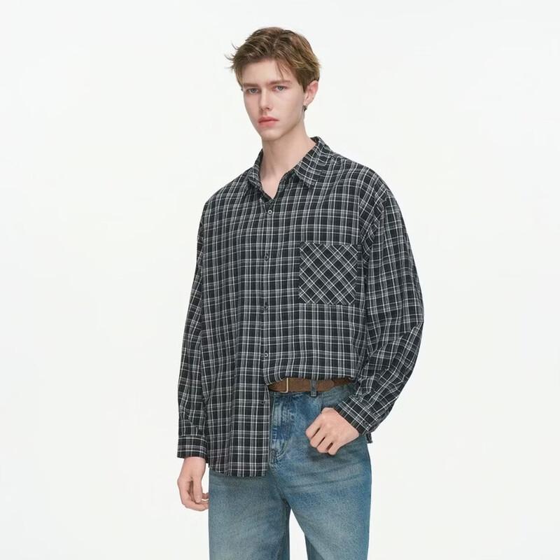 

DREAM MADE Американская клетчатая рубашка с длинным рукавом 2XL
