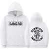 Mikina s kapucí s oboustranným potiskem Topy Sons of Anarchy SAMCRO Pánské Dámské Módní Značkový Design Pulovr Fleece Mikiny s kapucí
