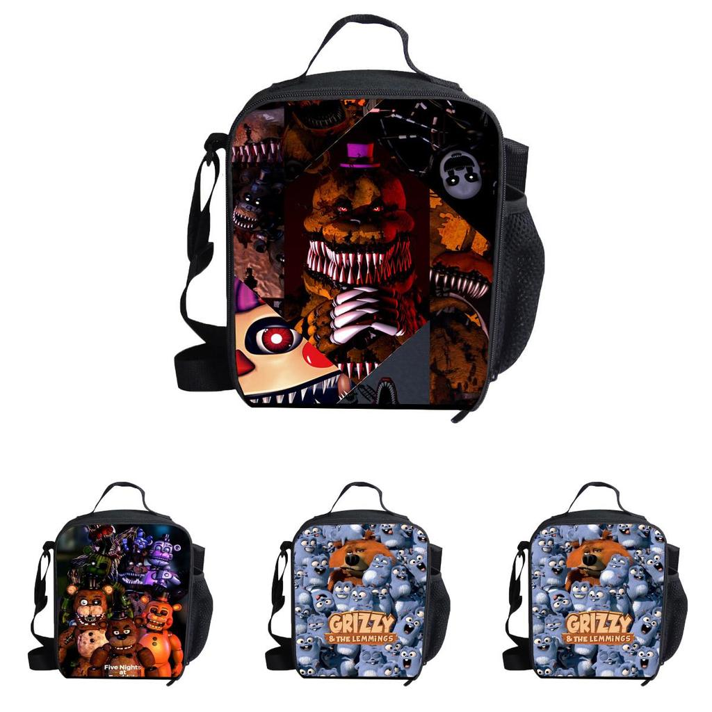 Five Nights At Freddy's School Outdoor Lunch Bag Durable Polyester Material Insulation Package